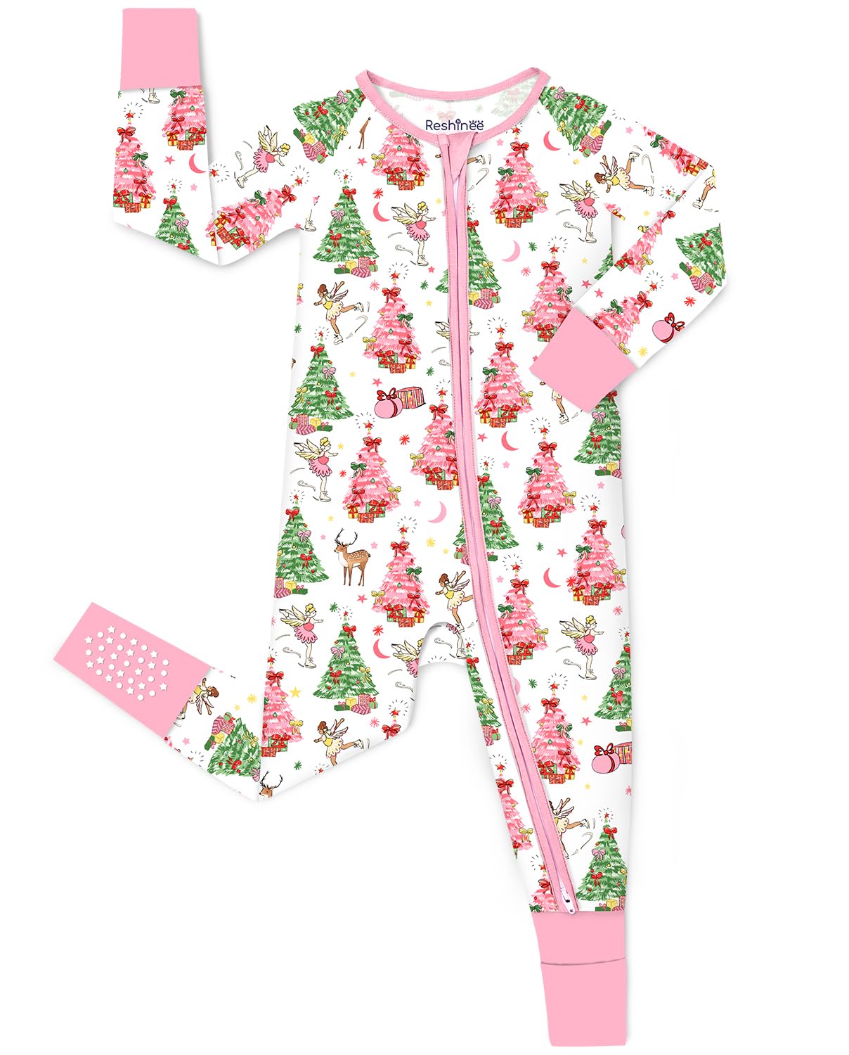 babee Reshinee Bamboo Viscose Baby Footie Pajama, Zipper Pajamas for Baby Boys & Baby Girls 0-24M
