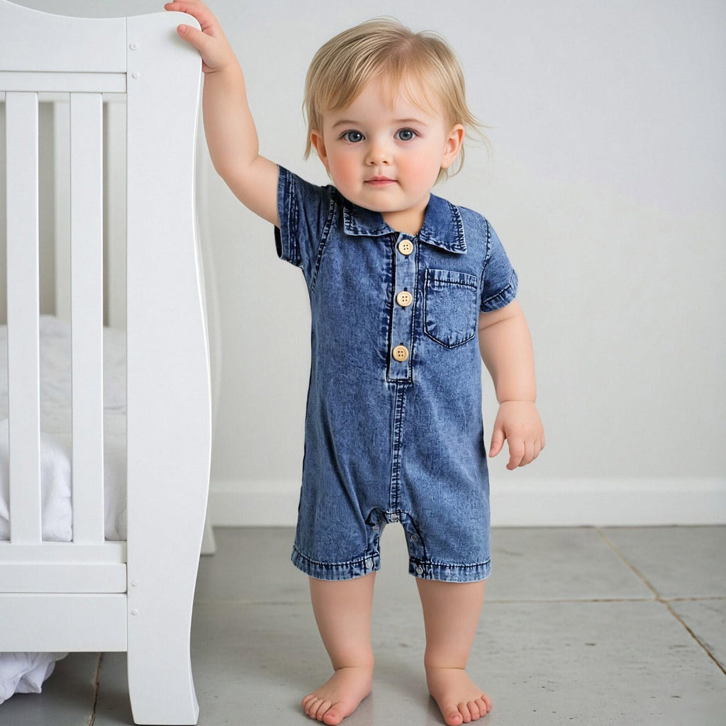 Summer Toddler Girl Jumpsuit Shorts Little Girl Overalls Clothes Baby Jean Romper Jumpsuit One Piece Outfit