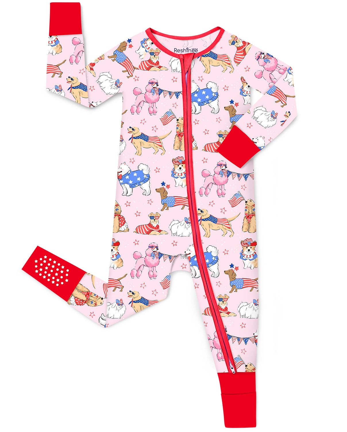 babee Reshinee Bamboo Viscose Baby Footie Pajama, Zipper Pajamas for Baby Boys & Baby Girls 0-24M
