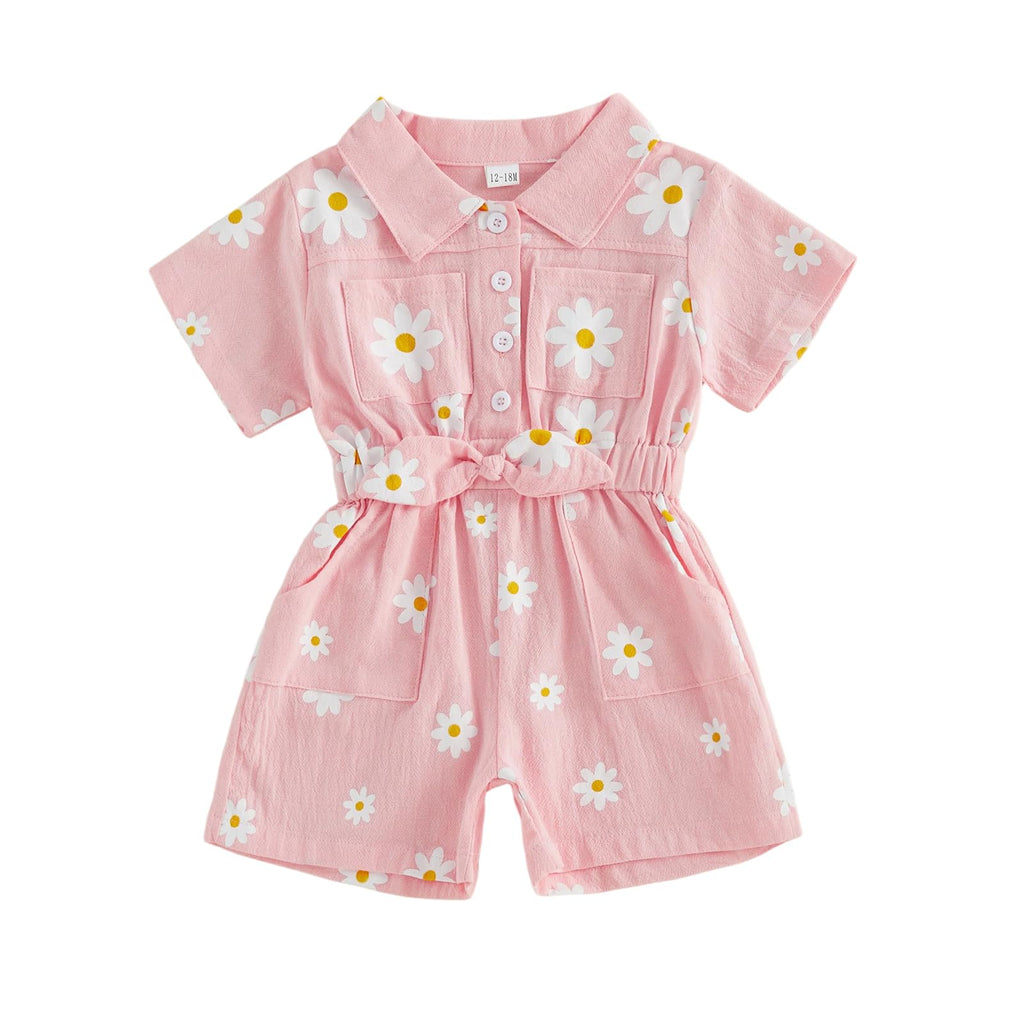 Summer Toddler Girl Jumpsuit Shorts Little Girl Overalls Clothes Baby Jean Romper Jumpsuit One Piece Outfit