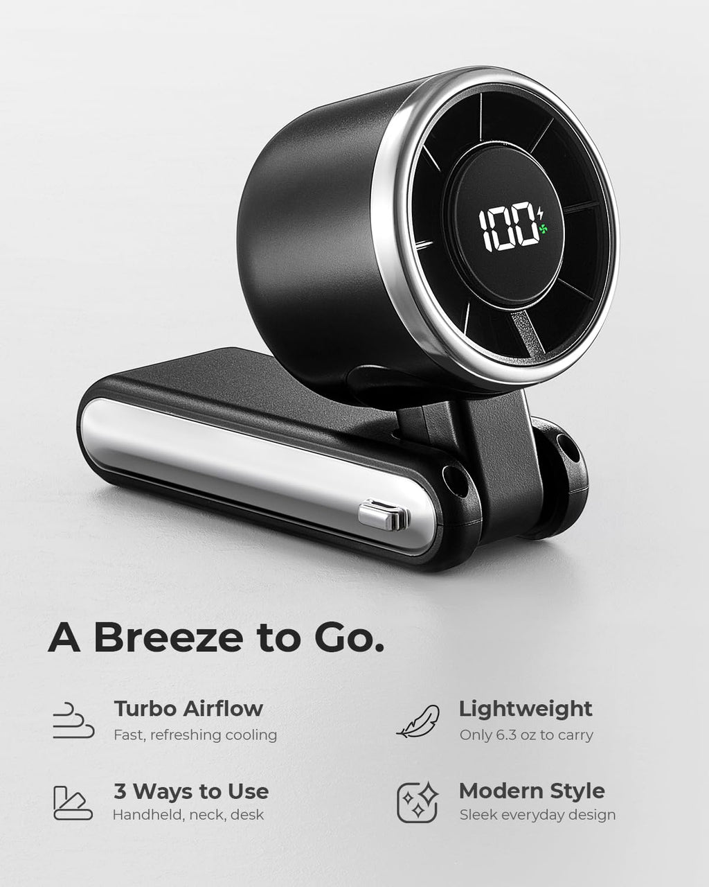 Portable Handheld Turbo Fan - 5 Gear High Speed 4000mAh Rechargeable Mini Personal Hand Fan Blow Cold Air, Battery Operated Travel Essentials, Beach Vacation, Gifts for Women, Men (Pink)