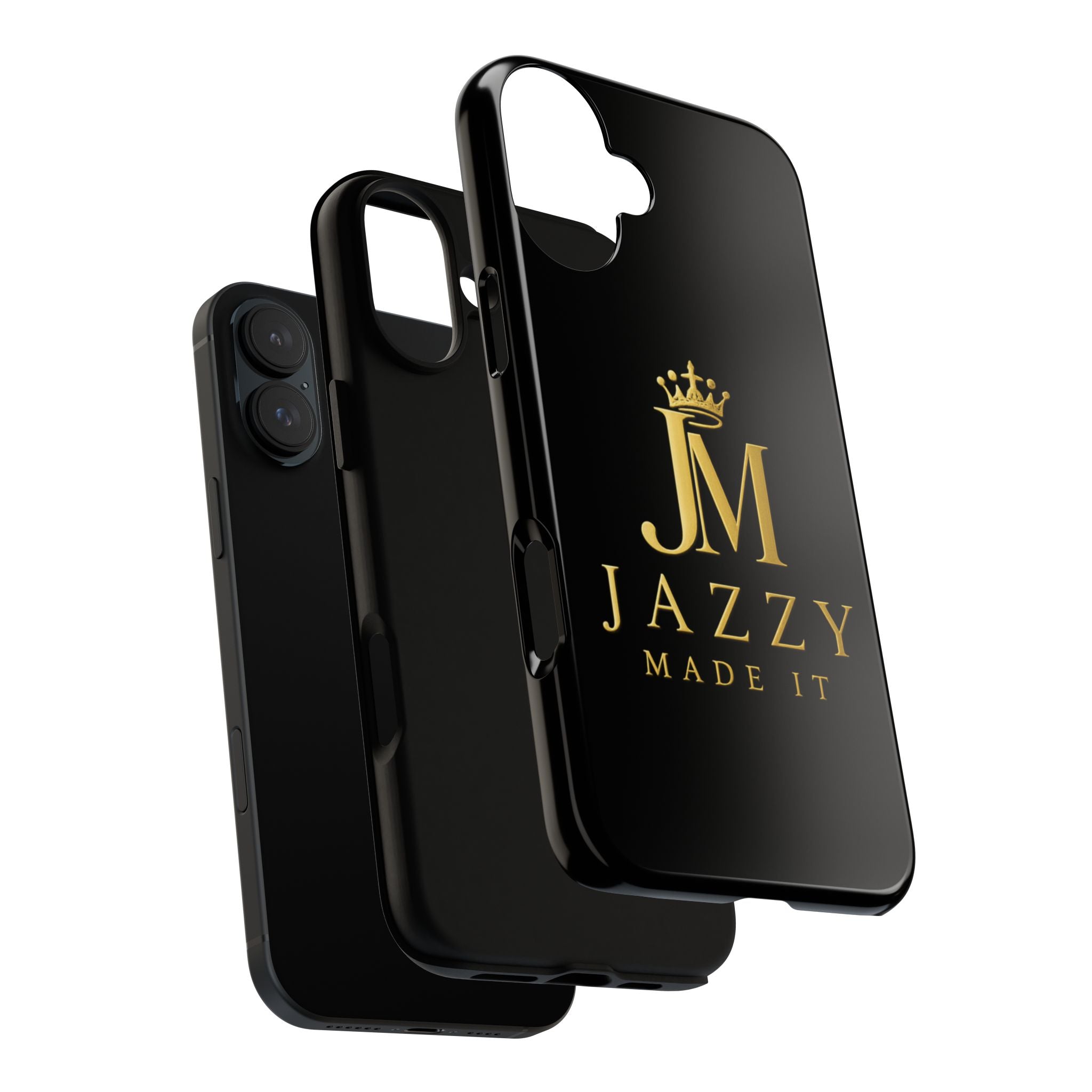 Phone Case — "Jazzy Made It" Black & Gold Tough Case