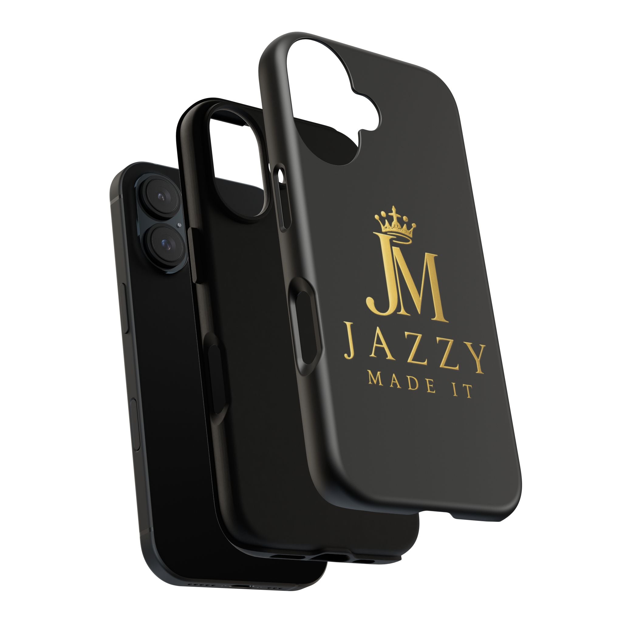Phone Case — "Jazzy Made It" Black & Gold Tough Case