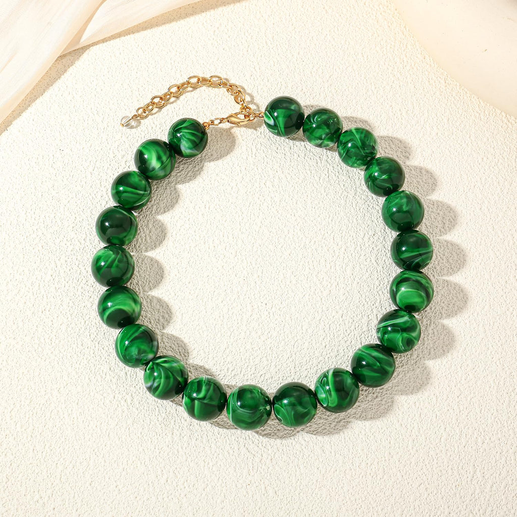 LILIE&WHITE Colorful Chunky Bead Necklaces For Women Trendy Boho Collar Statement Necklace Choker Summer Beach Jewelry Birthday Gift For Her