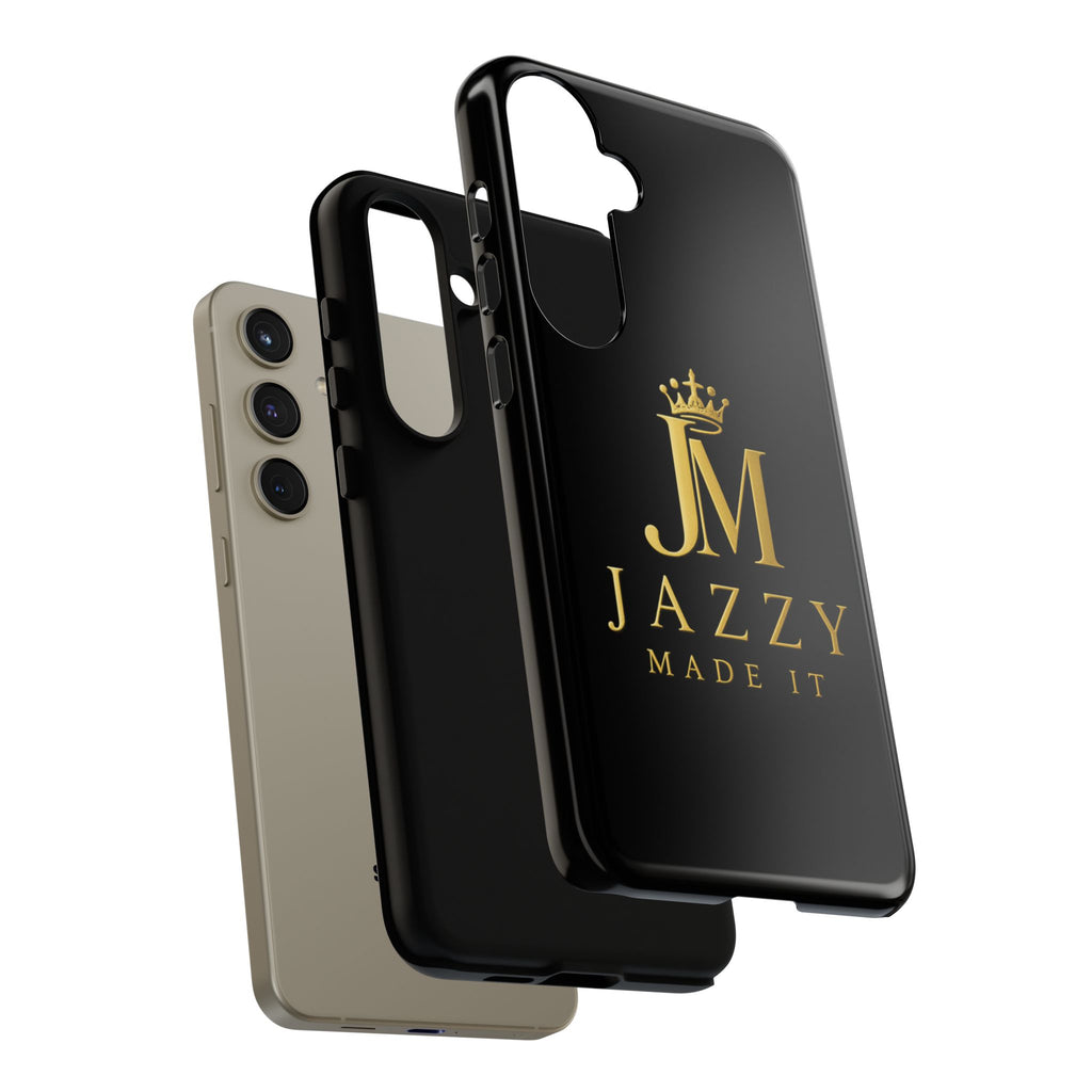 Phone Case — "Jazzy Made It" Black & Gold Tough Case