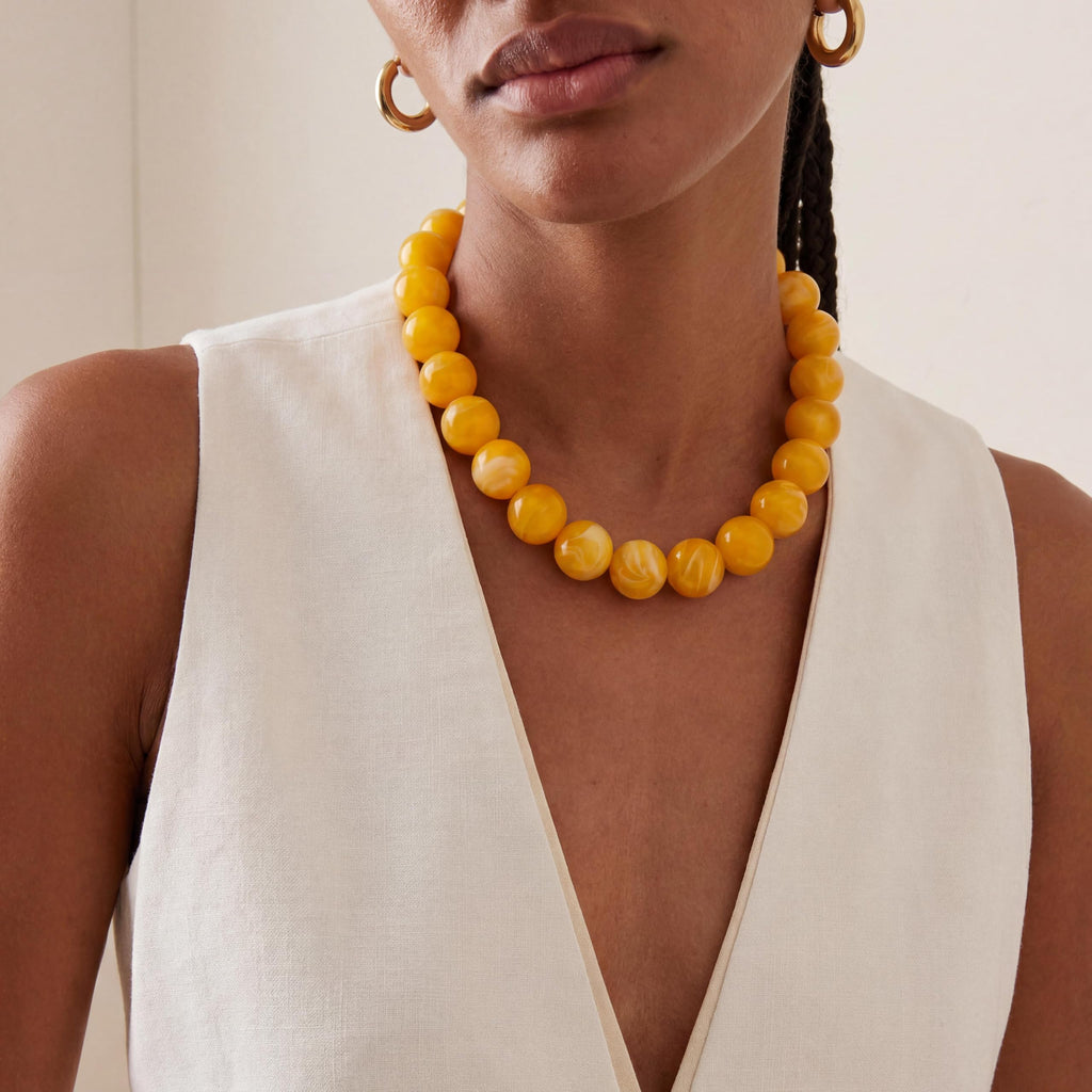 LILIE&WHITE Colorful Chunky Bead Necklaces For Women Trendy Boho Collar Statement Necklace Choker Summer Beach Jewelry Birthday Gift For Her