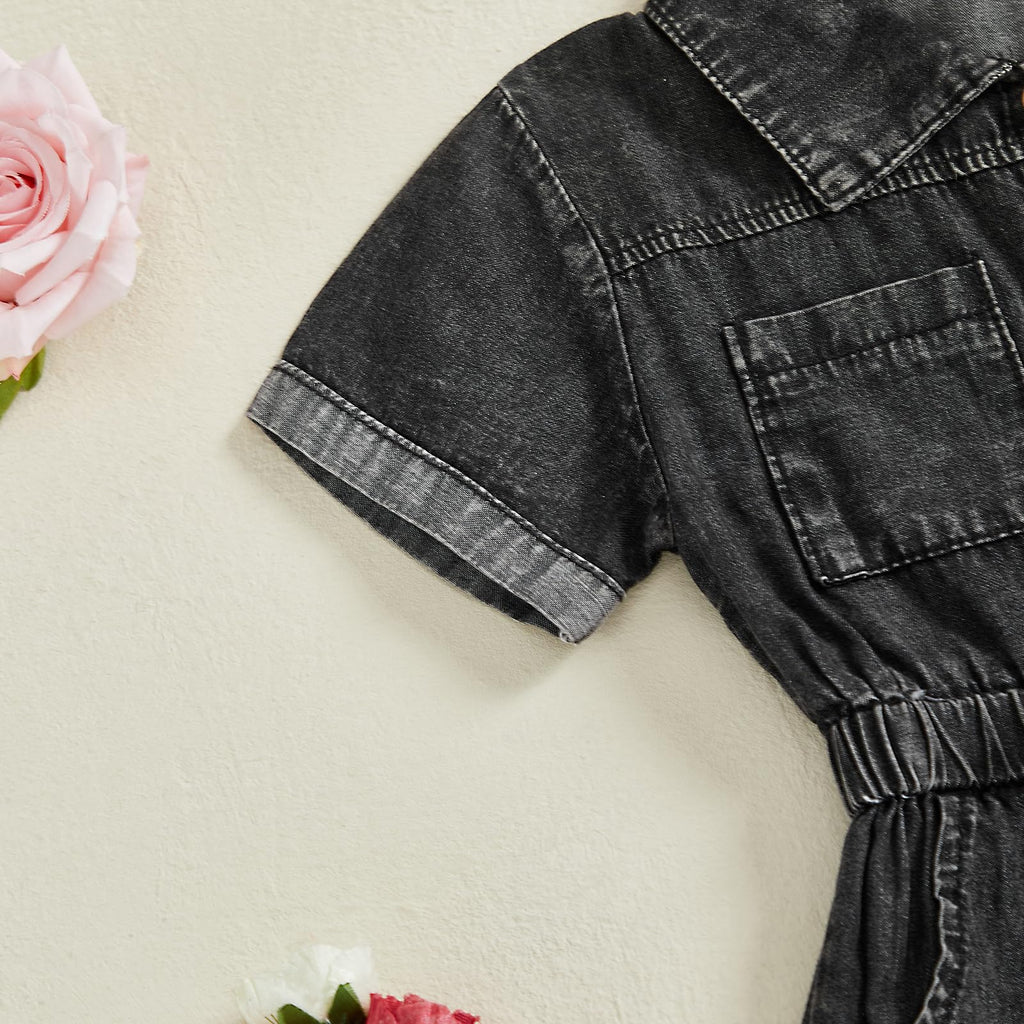 Summer Toddler Girl Jumpsuit Shorts Little Girl Overalls Clothes Baby Jean Romper Jumpsuit One Piece Outfit