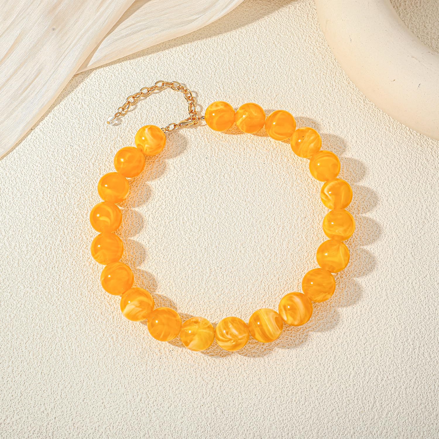 LILIE&WHITE Colorful Chunky Bead Necklaces For Women Trendy Boho Collar Statement Necklace Choker Summer Beach Jewelry Birthday Gift For Her