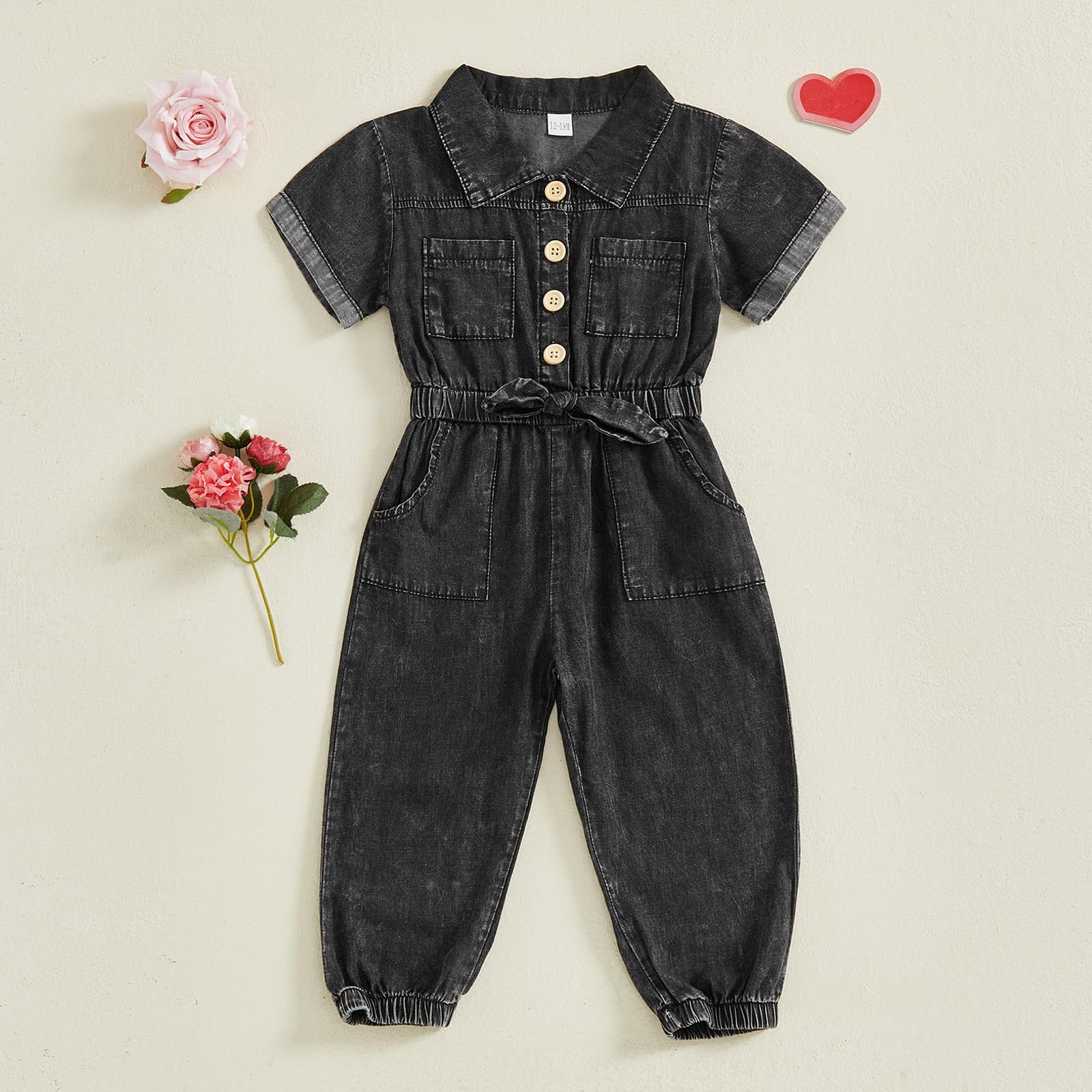 Summer Toddler Girl Jumpsuit Shorts Little Girl Overalls Clothes Baby Jean Romper Jumpsuit One Piece Outfit