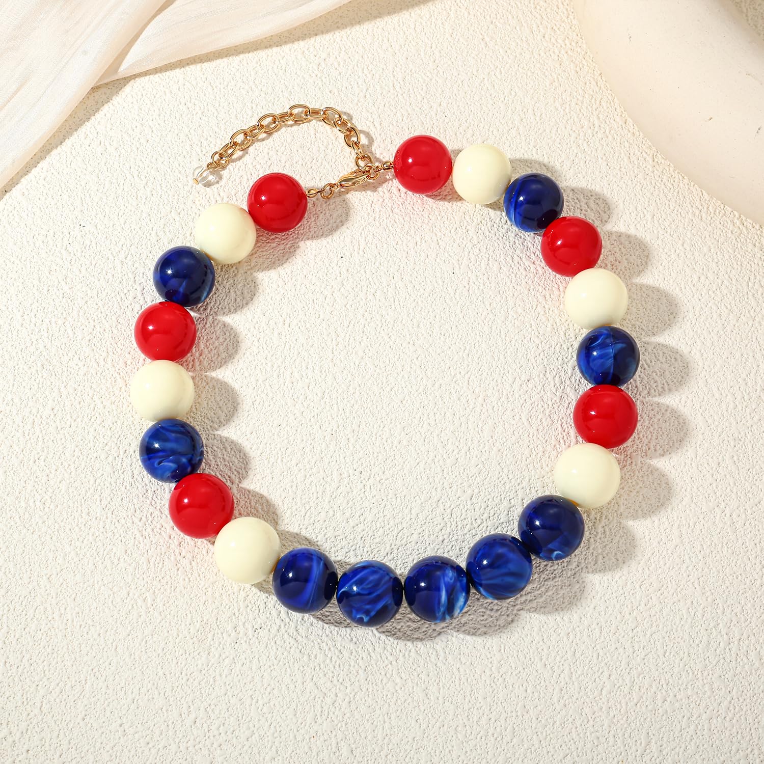 LILIE&WHITE Colorful Chunky Bead Necklaces For Women Trendy Boho Collar Statement Necklace Choker Summer Beach Jewelry Birthday Gift For Her