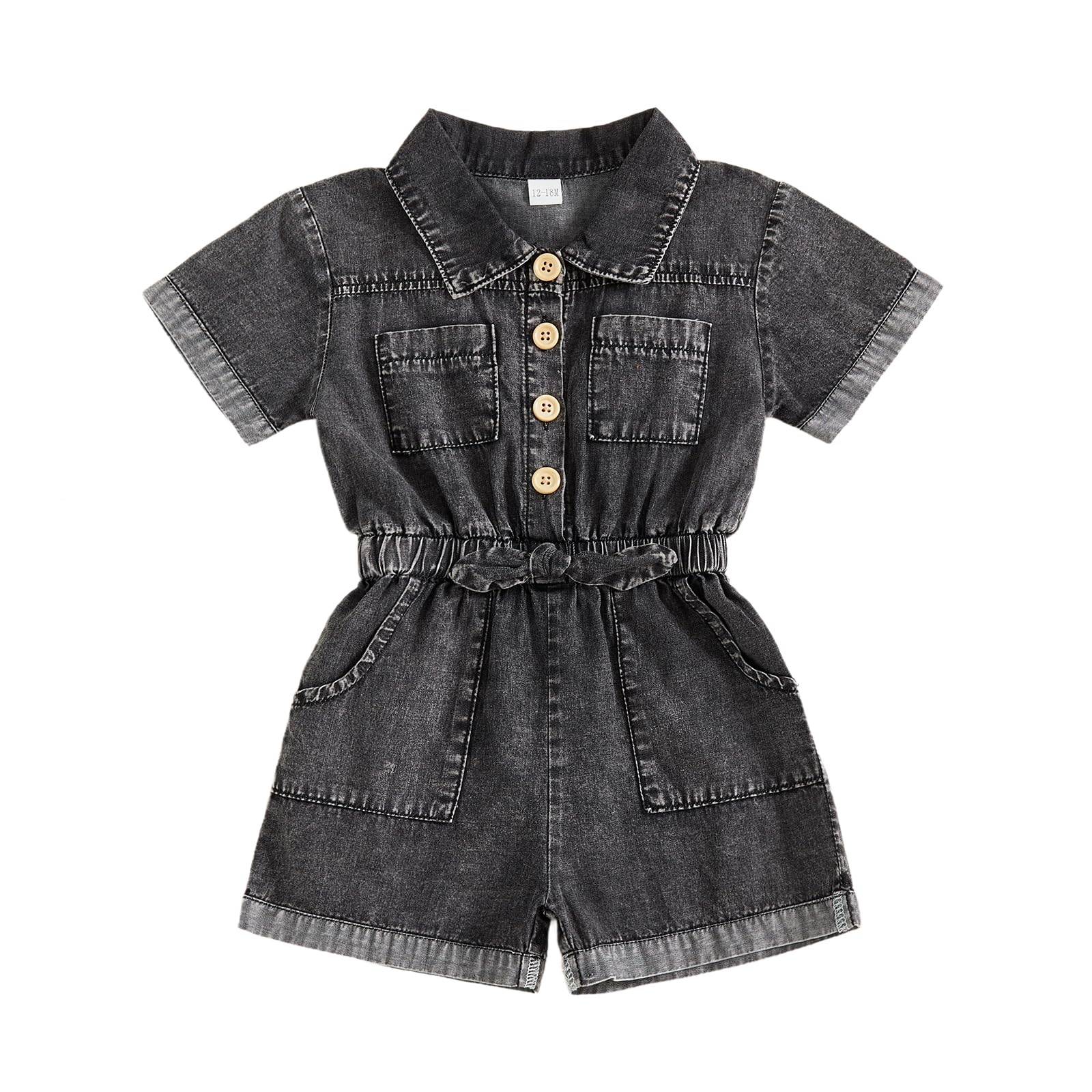 Summer Toddler Girl Jumpsuit Shorts Little Girl Overalls Clothes Baby Jean Romper Jumpsuit One Piece Outfit