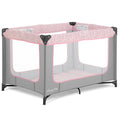 Dream On Me Zodiak Baby Playard, Breathable Mesh Sides, Soft Comfortable Mattress, Quick & Easy to Fold with Travel Carry Bag, Compact Space Saving Design - Cool Grey