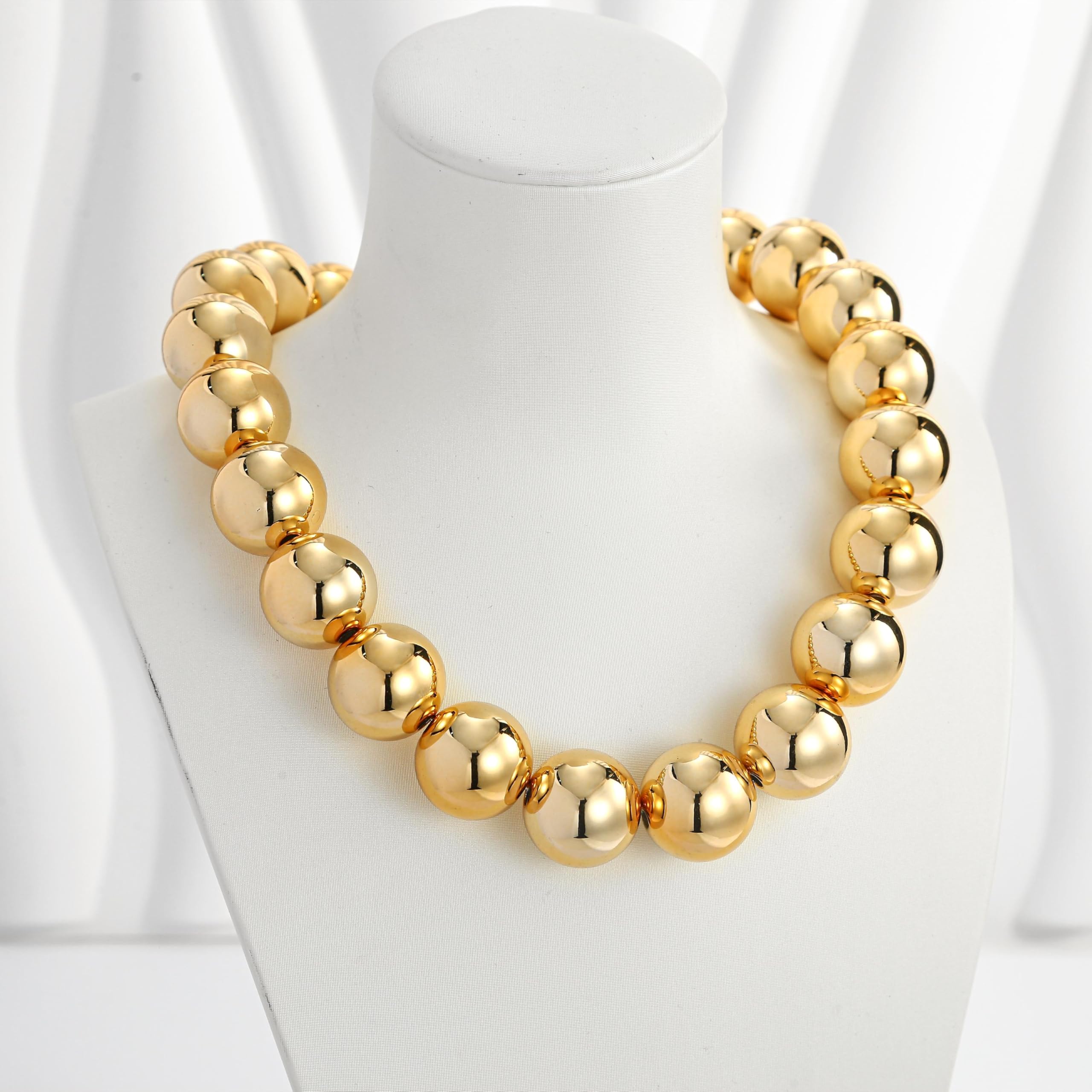 LILIE&WHITE Colorful Chunky Bead Necklaces For Women Trendy Boho Collar Statement Necklace Choker Summer Beach Jewelry Birthday Gift For Her