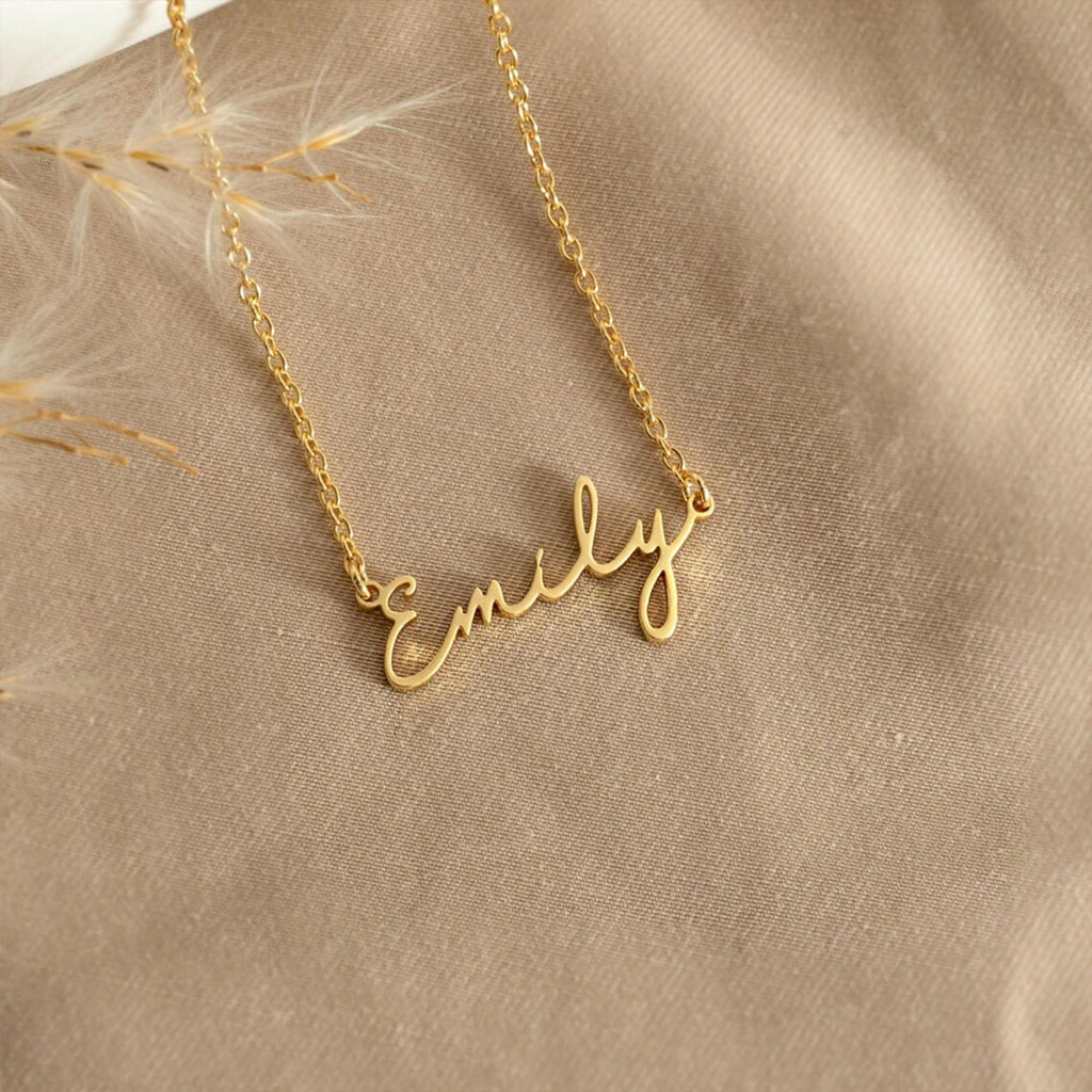 Elemtansy Mothers Day Custom Name Necklace for Women, Multiple Name Personalized 18K Gold Plated Handmade Family Necklace, Customized Jewelry Birthday Gift for Mom