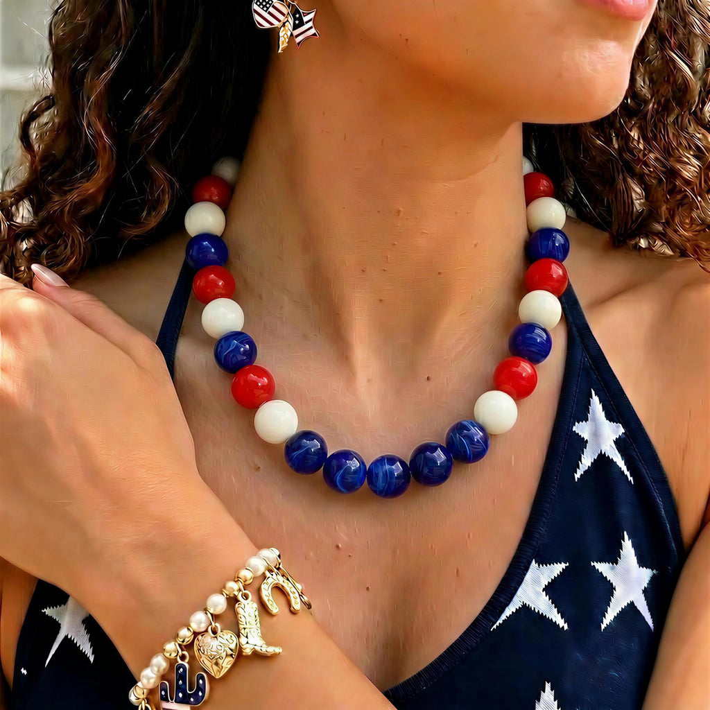 LILIE&WHITE Colorful Chunky Bead Necklaces For Women Trendy Boho Collar Statement Necklace Choker Summer Beach Jewelry Birthday Gift For Her