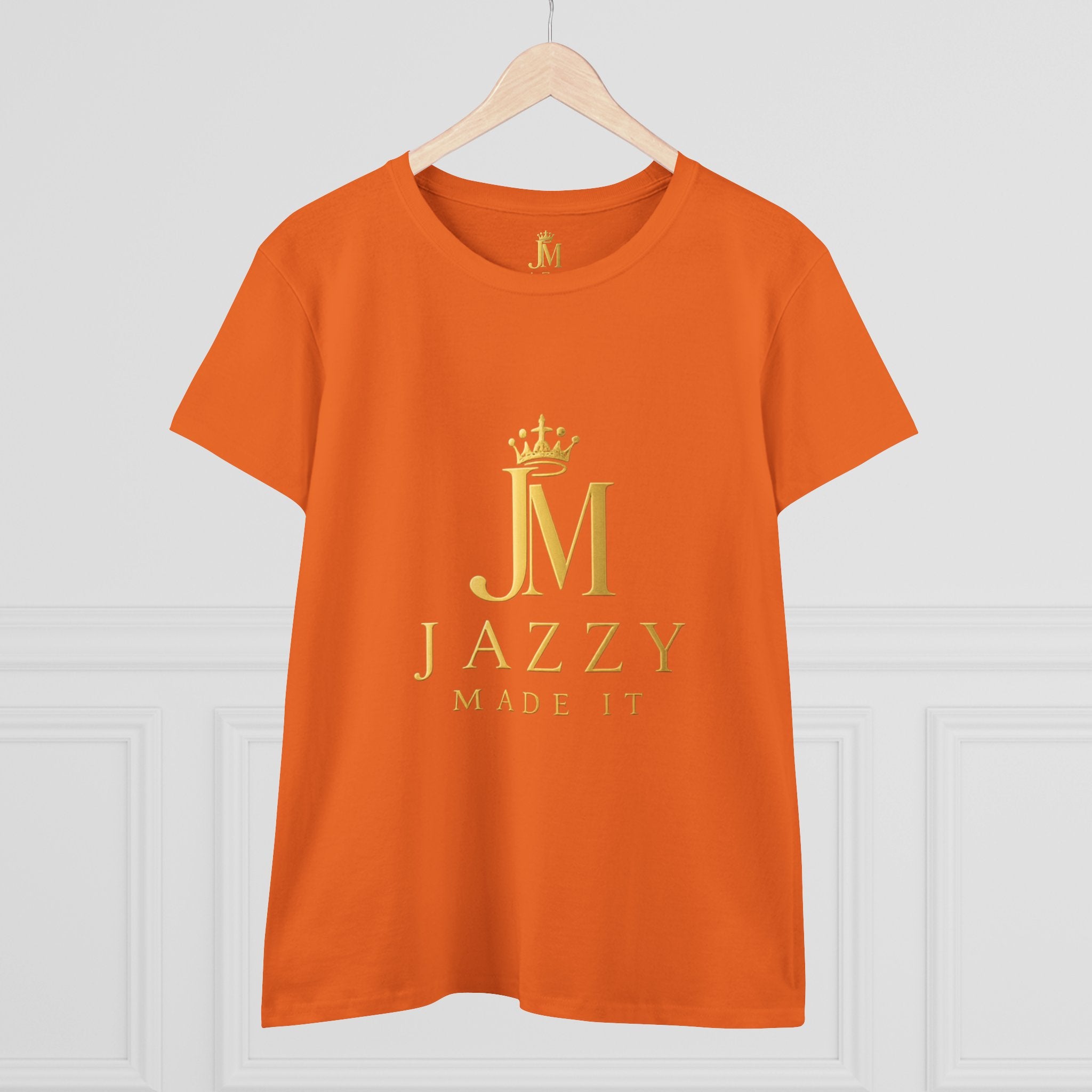 Women's Tee - "Jazzy Made It" Gold Crown Logo