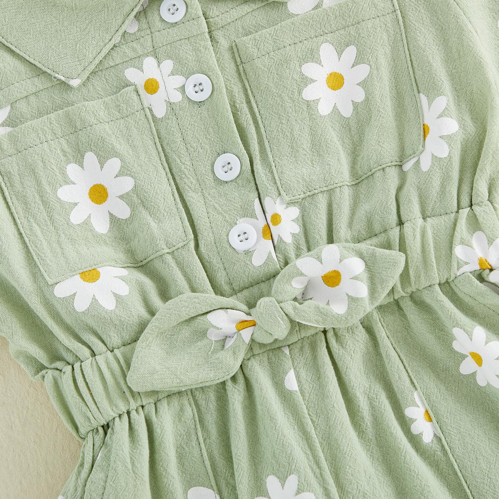 Summer Toddler Girl Jumpsuit Shorts Little Girl Overalls Clothes Baby Jean Romper Jumpsuit One Piece Outfit