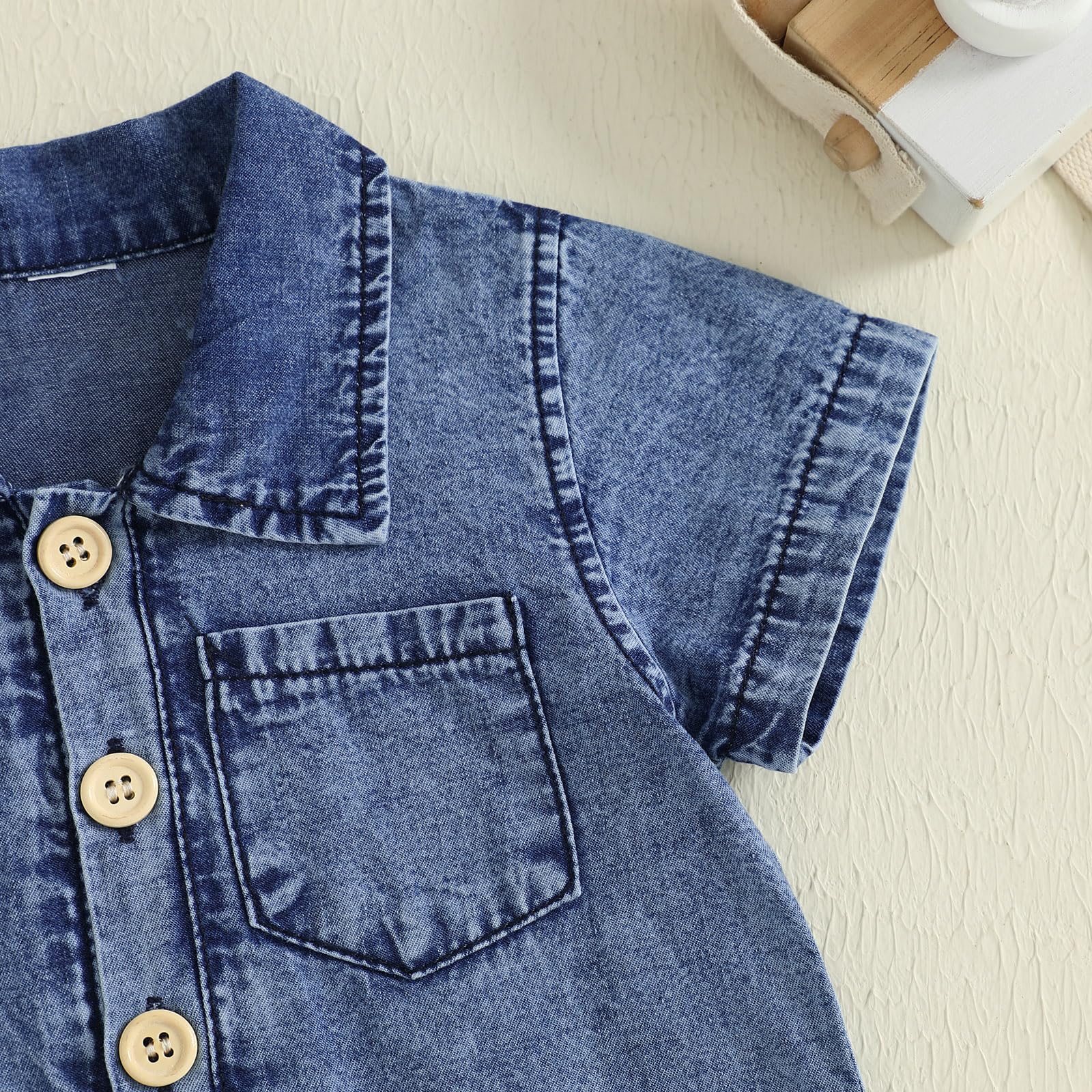 Summer Toddler Girl Jumpsuit Shorts Little Girl Overalls Clothes Baby Jean Romper Jumpsuit One Piece Outfit