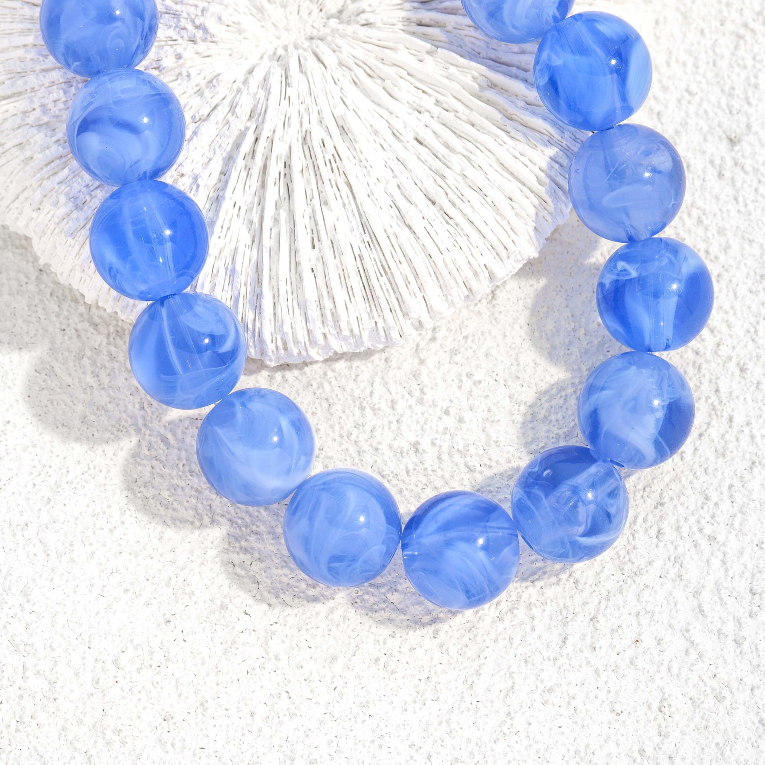 LILIE&WHITE Colorful Chunky Bead Necklaces For Women Trendy Boho Collar Statement Necklace Choker Summer Beach Jewelry Birthday Gift For Her