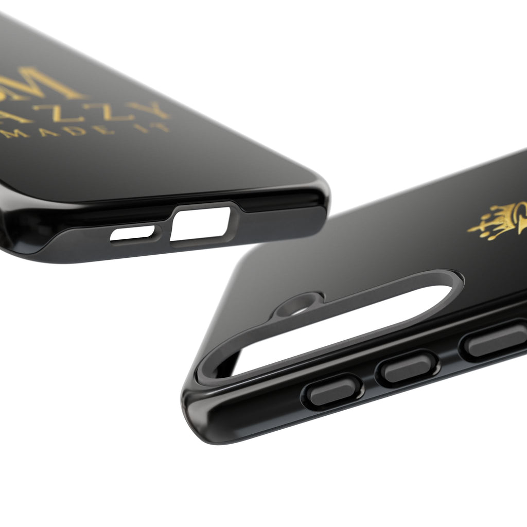Phone Case — "Jazzy Made It" Black & Gold Tough Case