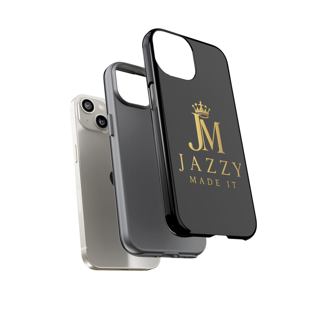 Phone Case — "Jazzy Made It" Black & Gold Tough Case