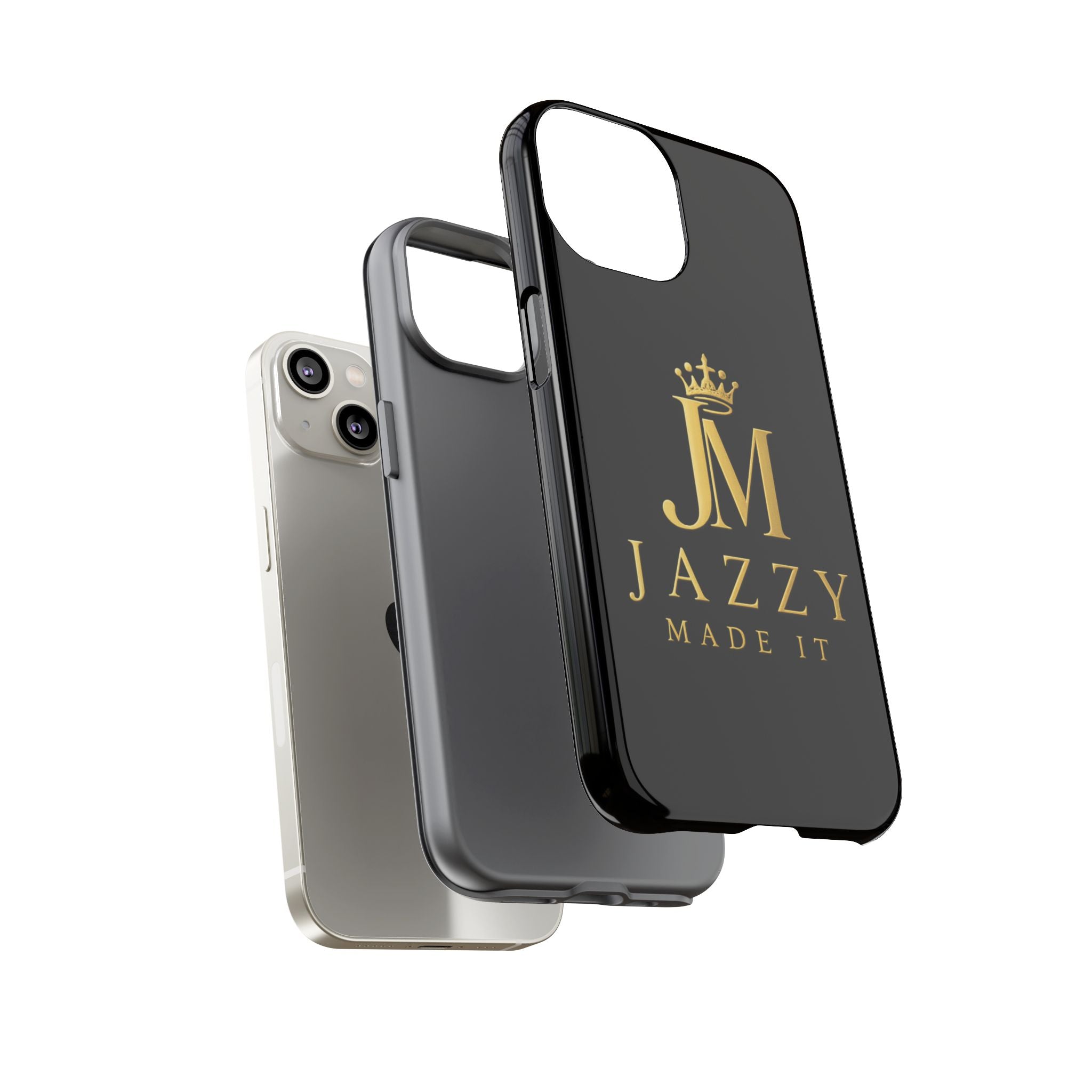 Phone Case — "Jazzy Made It" Black & Gold Tough Case