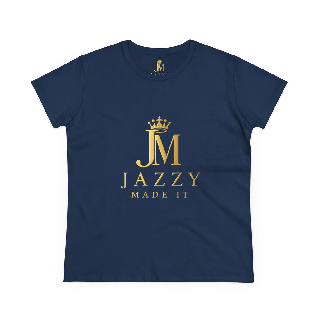 Women's Tee - "Jazzy Made It" Gold Crown Logo