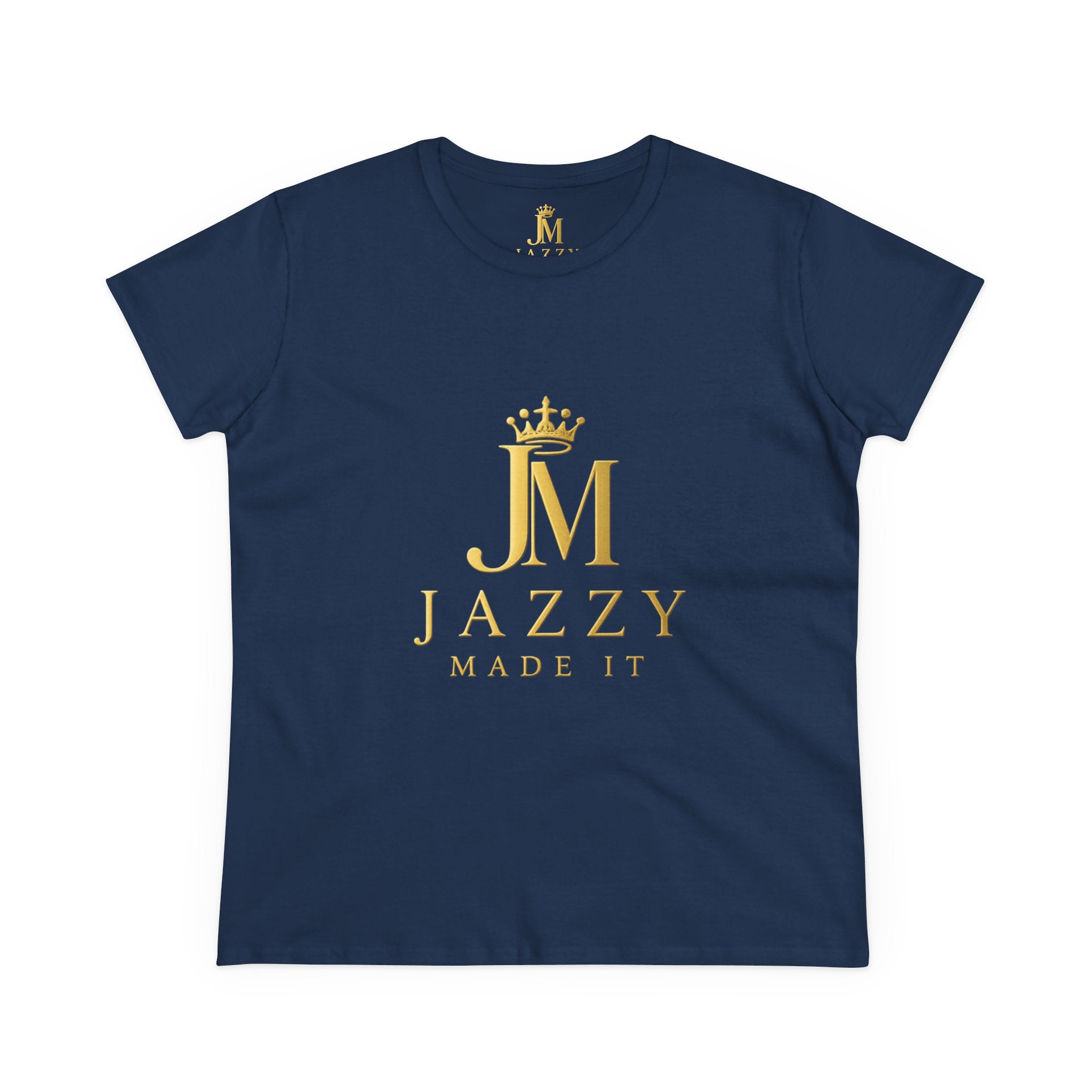 Women's Tee - "Jazzy Made It" Gold Crown Logo