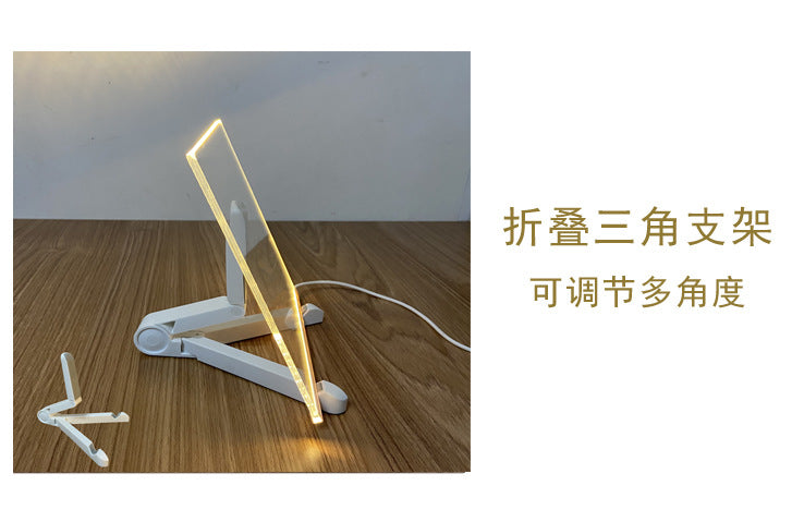 Children's Transparent Luminous Large Writing Board Household Erasable Small Whiteboard Acrylic Stand Message Board Cartoon with Light