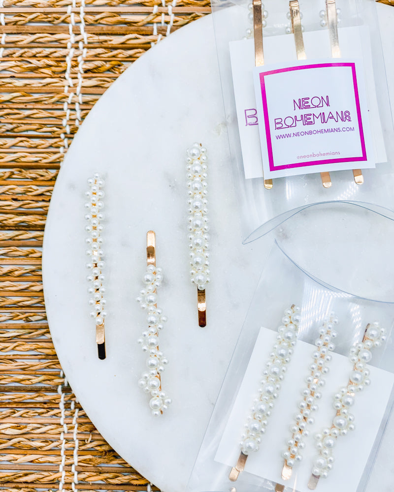 Momi Pearl Barrettes