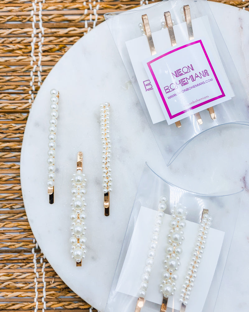Momi Pearl Barrettes