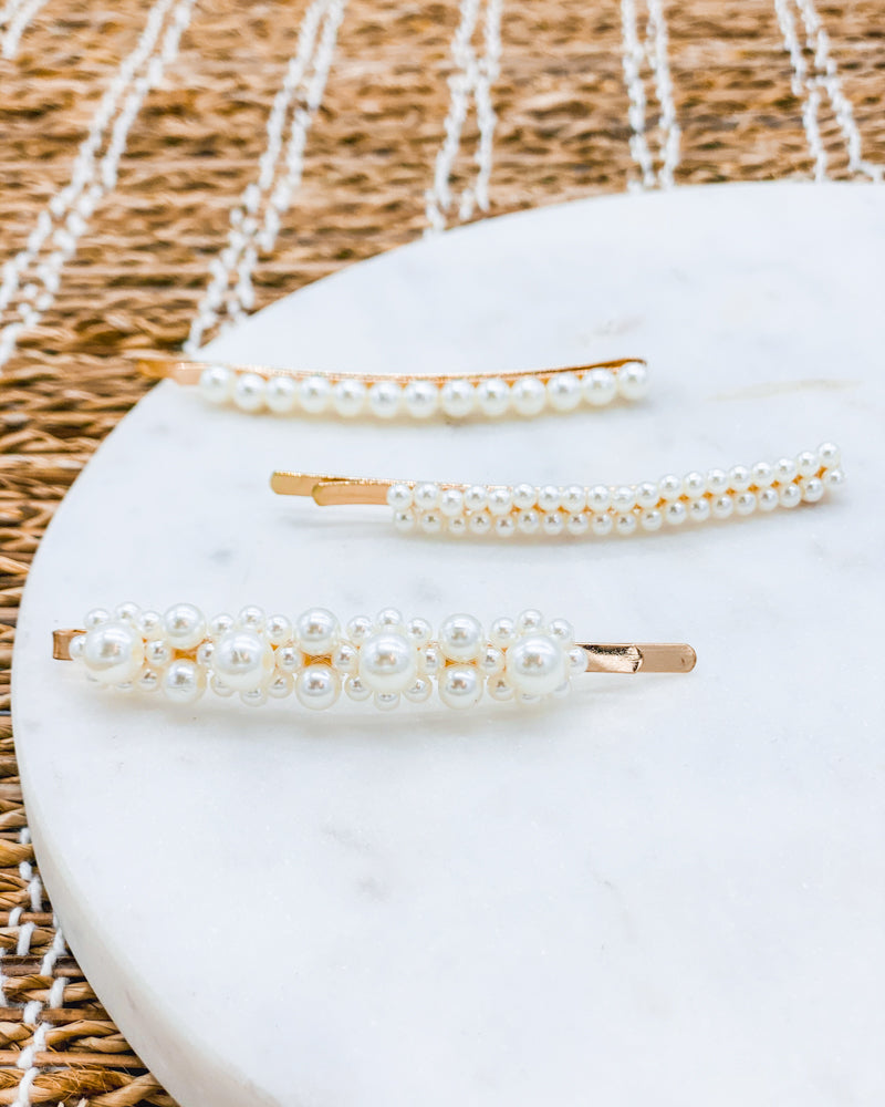 Momi Pearl Barrettes
