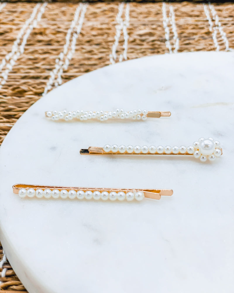 Momi Pearl Barrettes