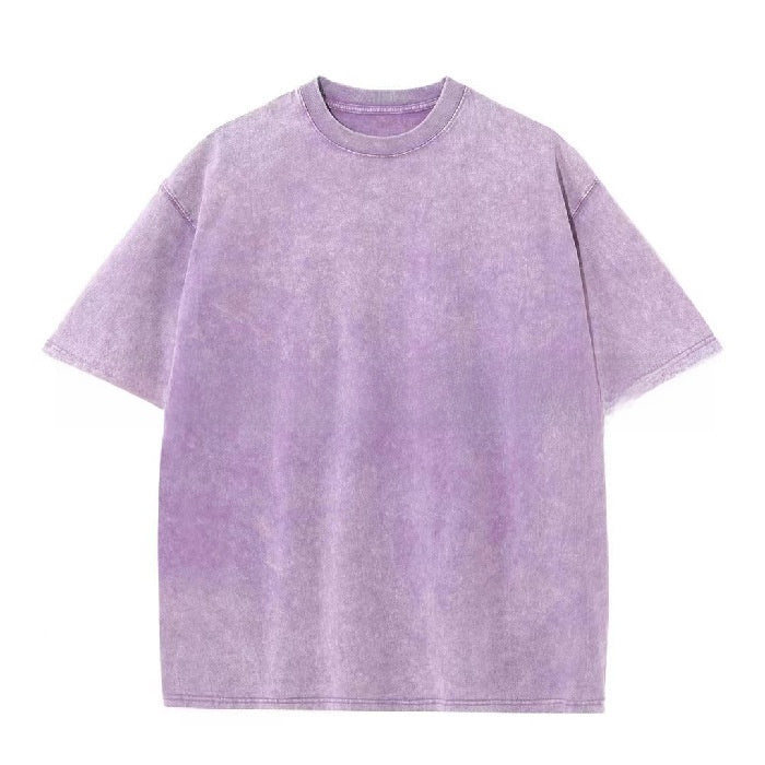 Pure Cotton Washed Distressed Loose T-Shirt