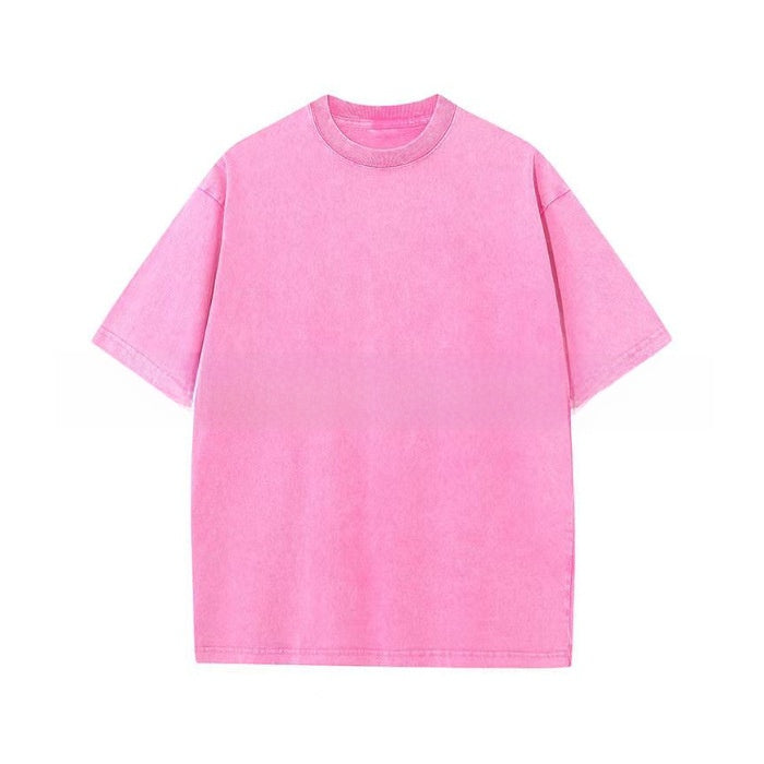 Pure Cotton Washed Distressed Loose T-Shirt