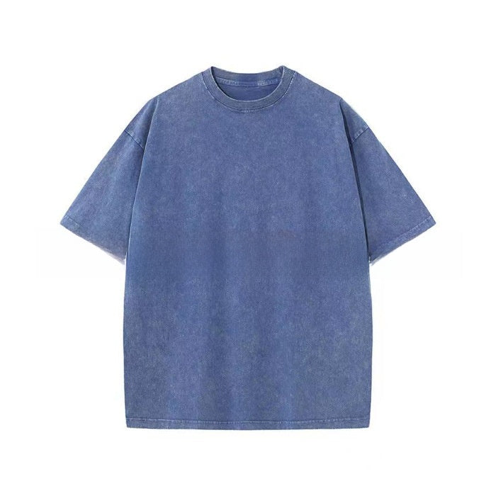 Pure Cotton Washed Distressed Loose T-Shirt