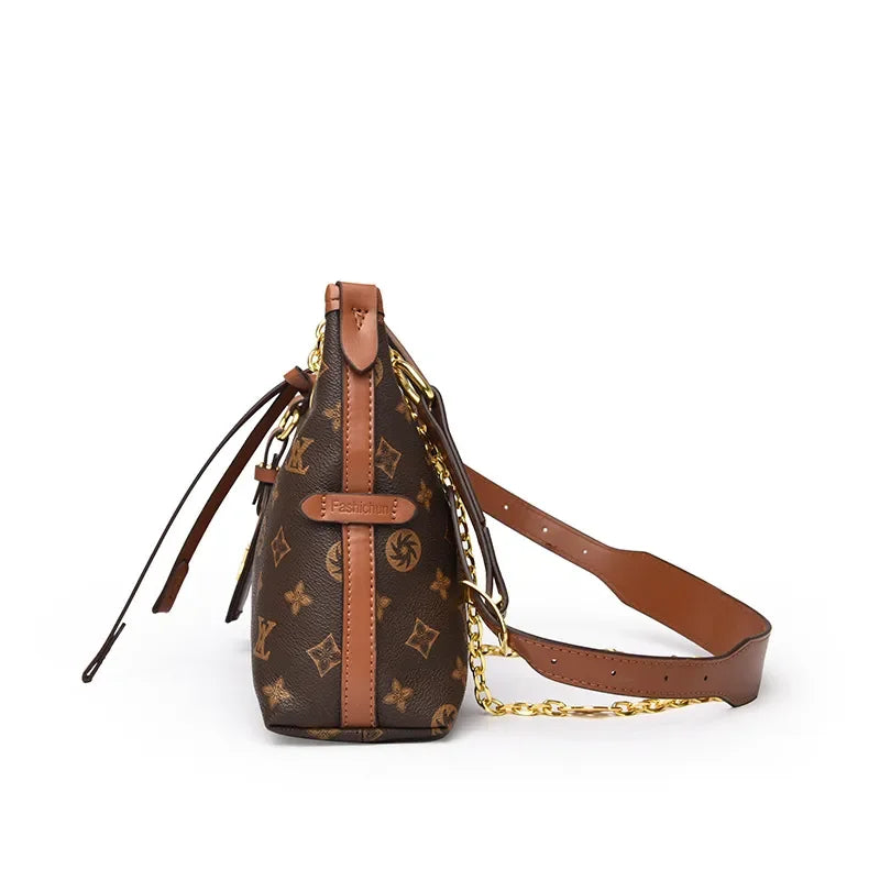 2026 New Design Premium Versatile Shoulder Bag Retro Large Capacity Commuter Tote Handbag Crossbody Bag Free Shipping Brown Yell